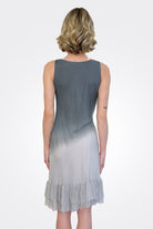 Synched Side Dress - Dark Grey / Light Grey by Viviana Uchitel — view 3