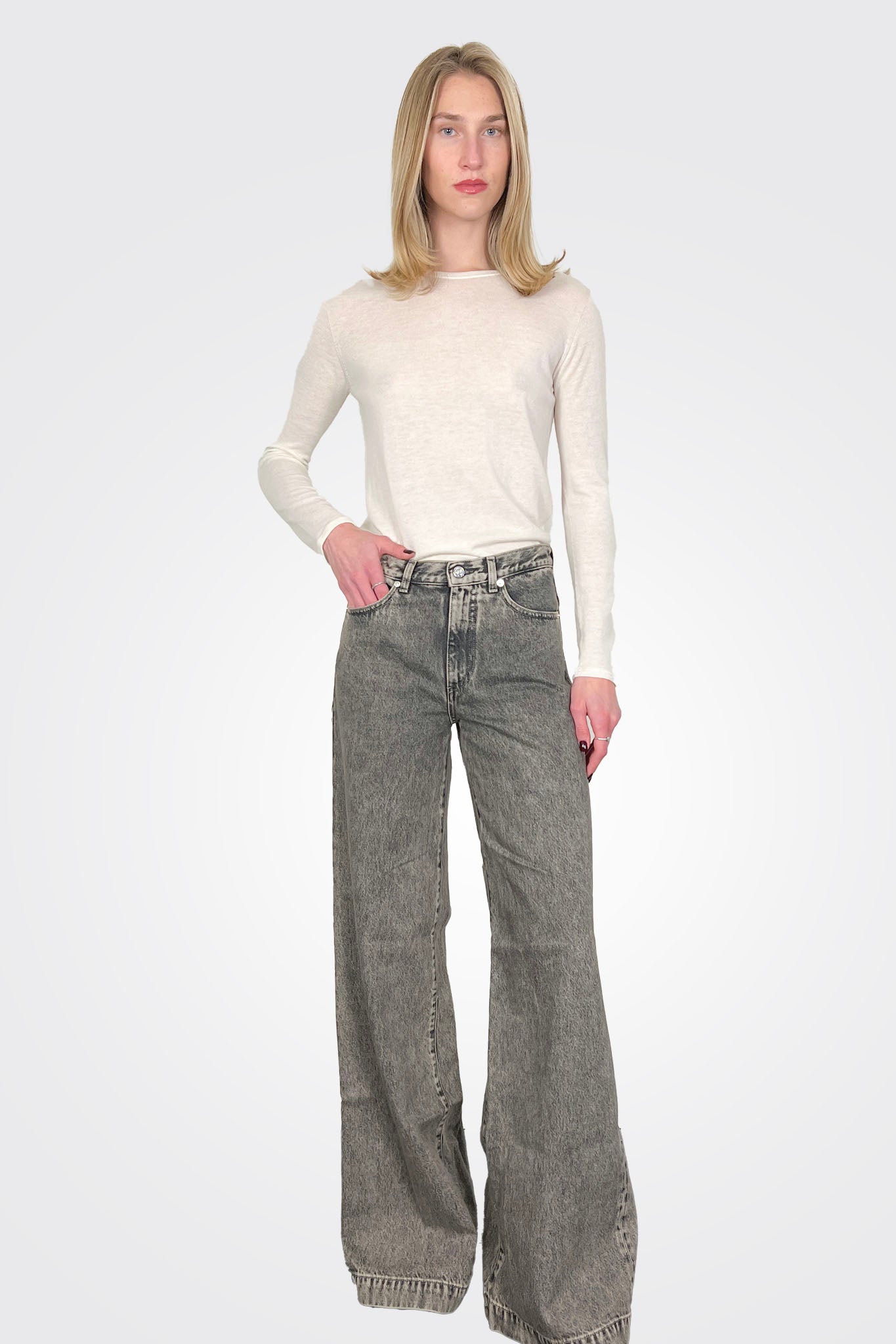 Nadia Pallazo Pant - Light Black by Nine In The Morning | 25 South Boutiques