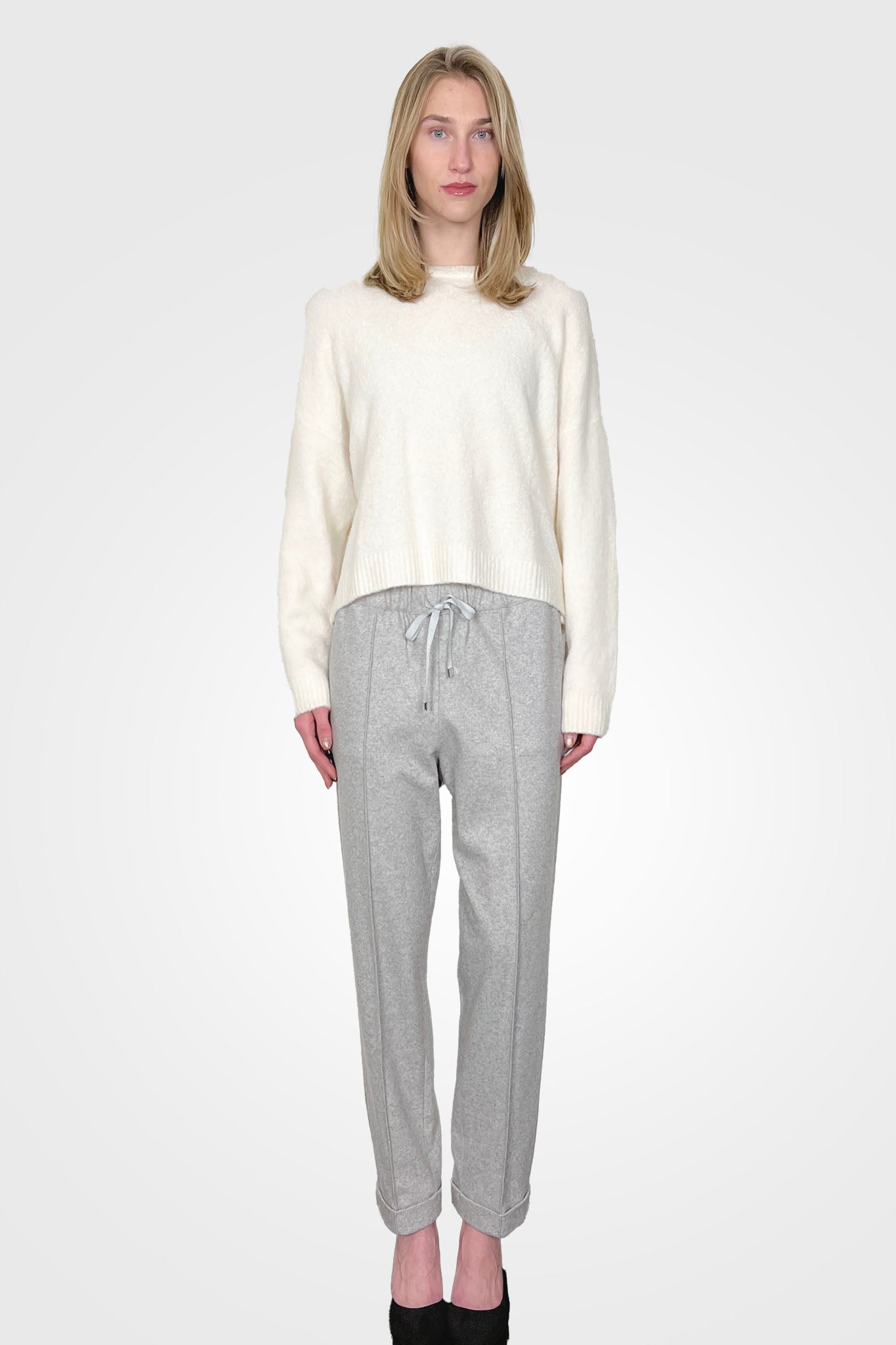 Brian Trousers - Light Grey Melange by Liviana Conti | 25 South Boutiques