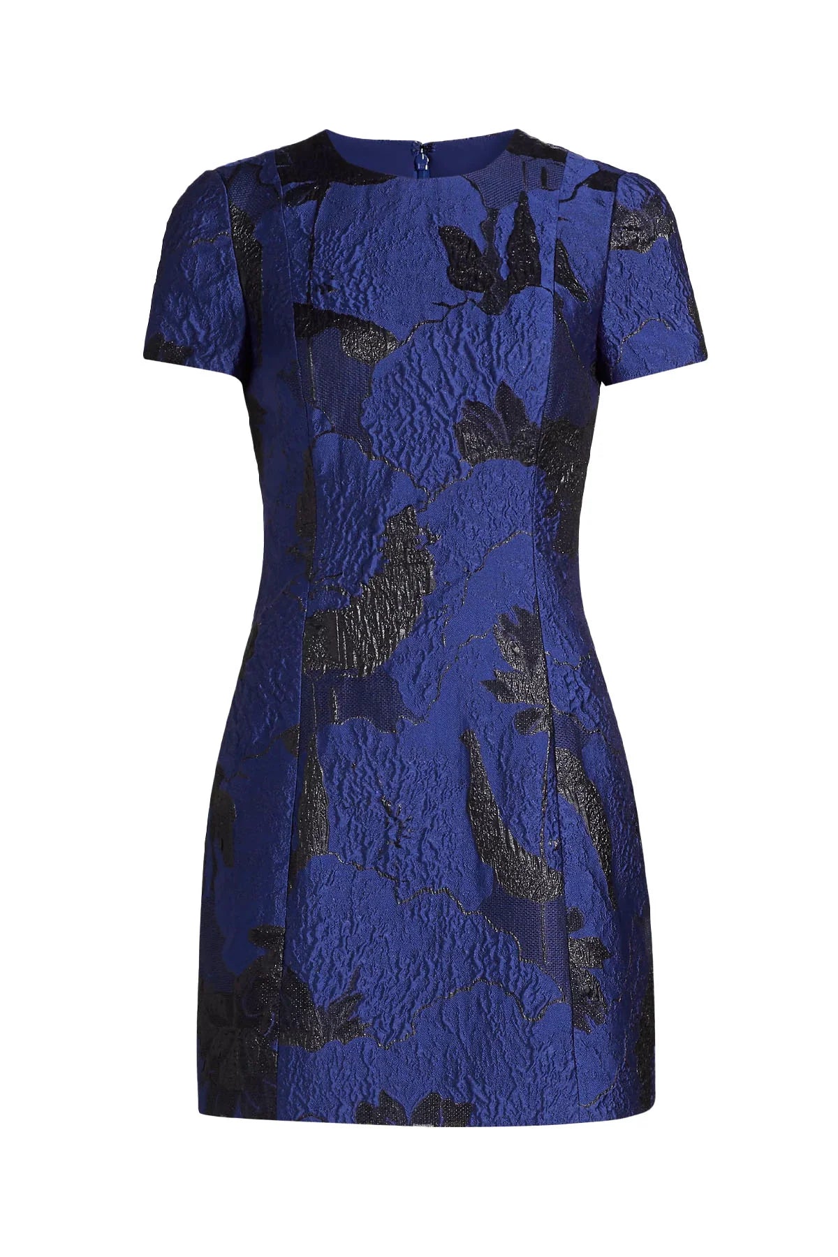 Liana Short Sleeve Short Dress - Marine Black by ML Monique Lhuillier — alternate view