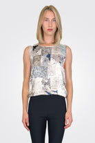 Linda Sleeveless Blouse - Maps by Unbreakable Evolution | 25 South Boutiques