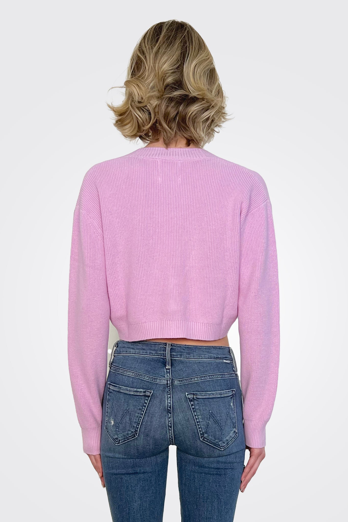 Naomi Mini Cardigan - Lilac by Crush Cashmere — alternate view