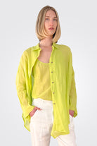 Asymmetrical Shirt - Lime by Banana Blue — alternate view