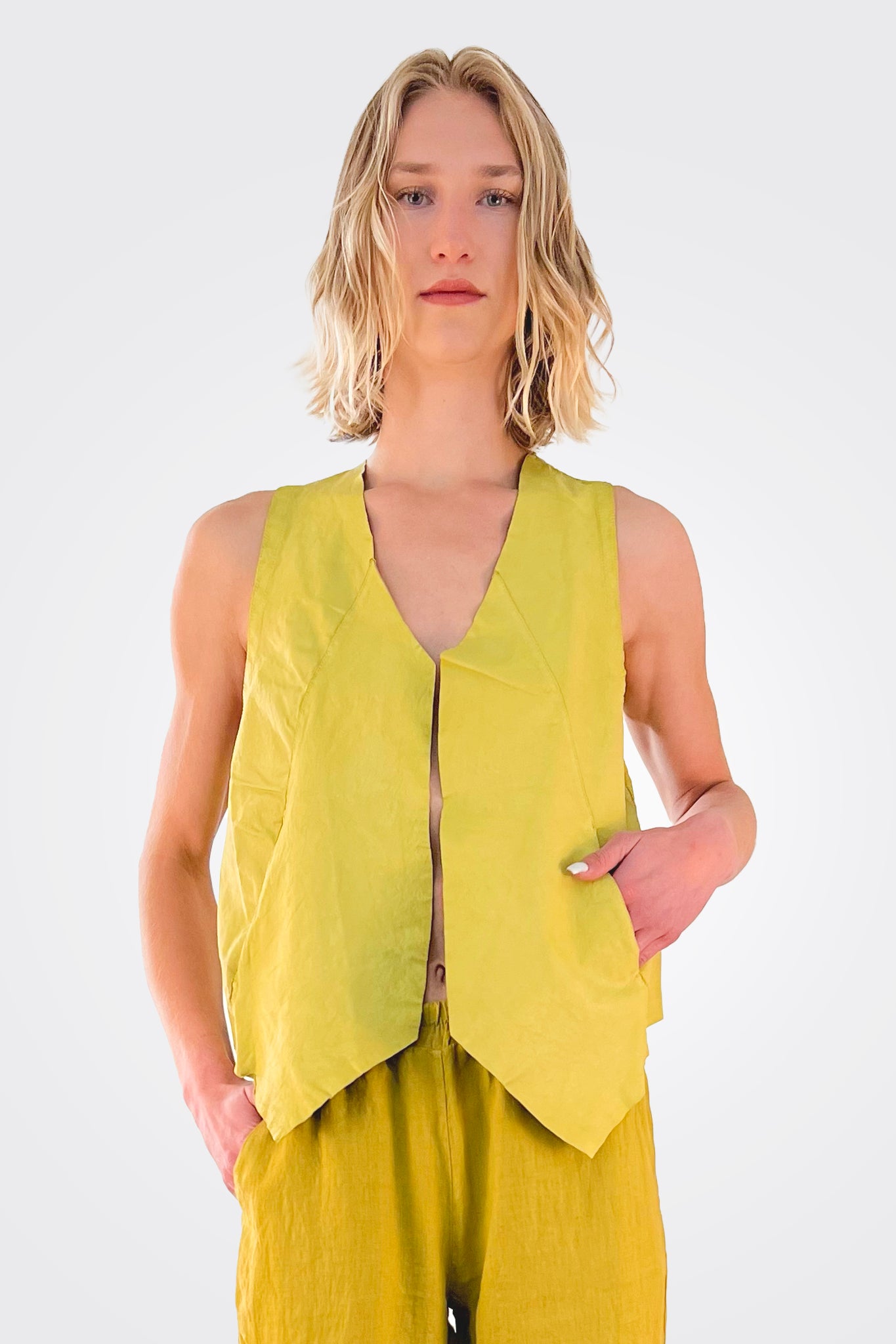 Waistcoat Leather - Lime by Transit Par-Such | 25 South Boutiques