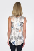 Linda Sleeveless Blouse - Maps by Unbreakable Evolution — view 3
