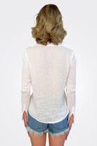 Romey Linen Shirt - White by CP Shades — alternate view