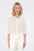 Linen Cotton Shirt - Natural by Kristensen | 25 South Boutiques