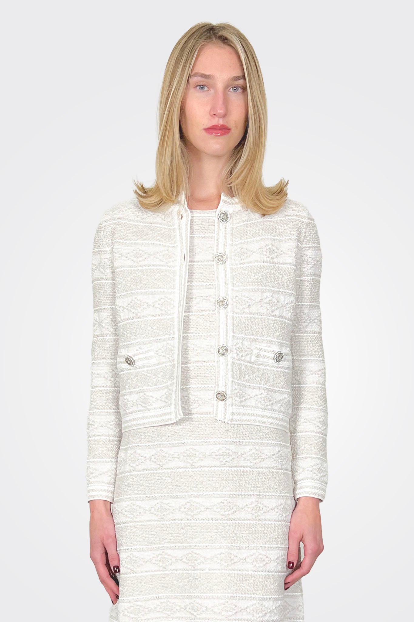 Mandarin Collar Blazer - Lino by D. Exterior | 25 South Boutiques