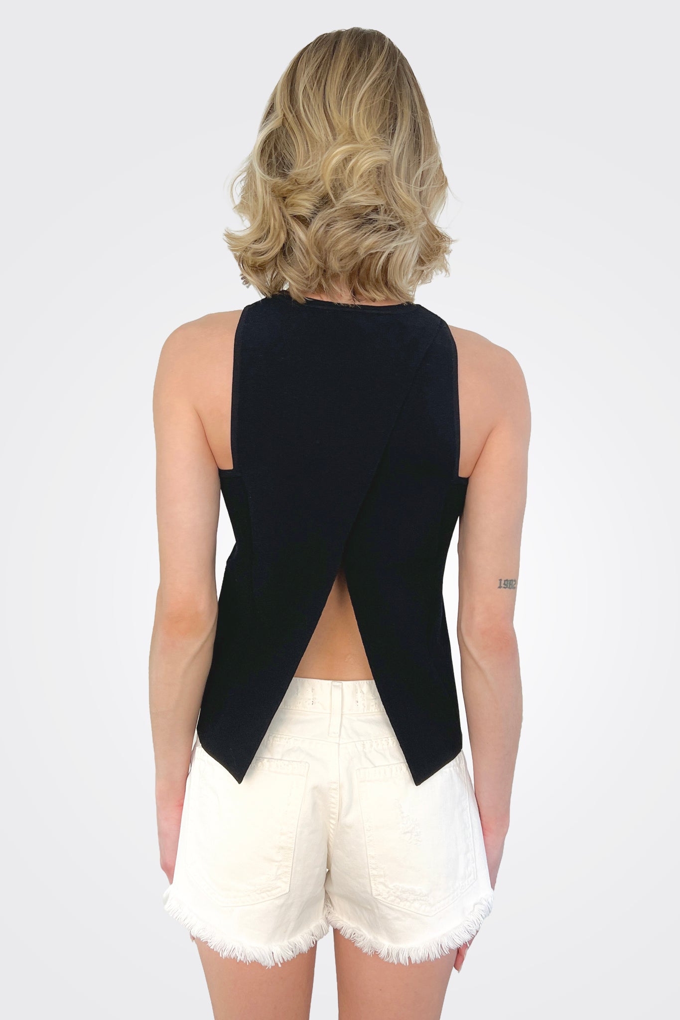 Open Back Halter - Black by Autumn Cashmere — alternate view