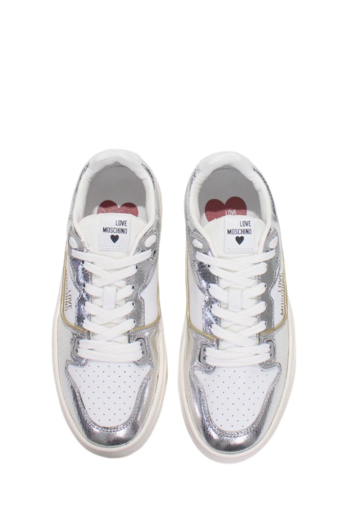 Platform Sneaker - Silver White by Love Moschino — view 3