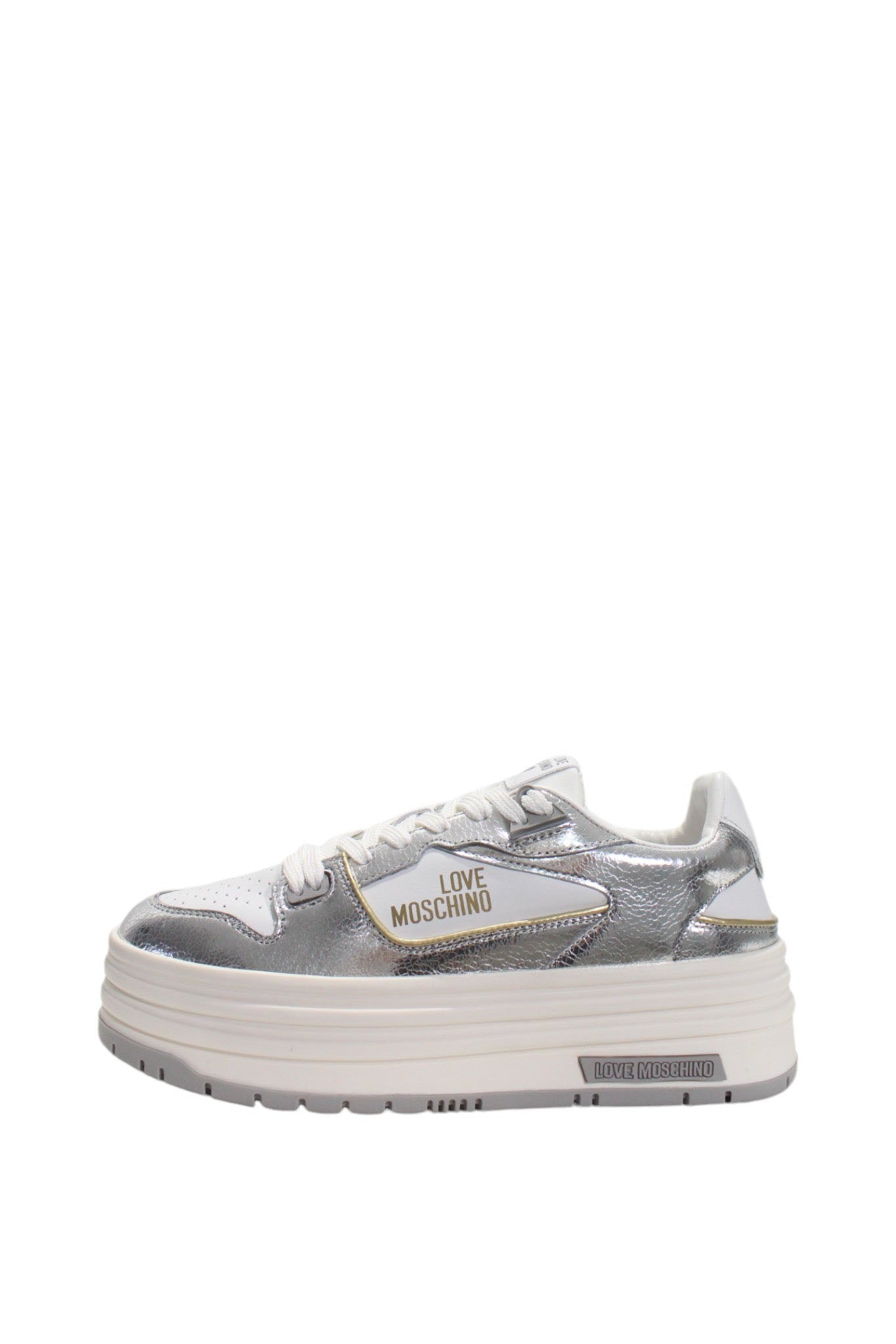 Platform Sneaker - Silver White by Love Moschino — view 4