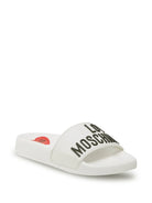 Logo Slides - White by Love Moschino — alternate view