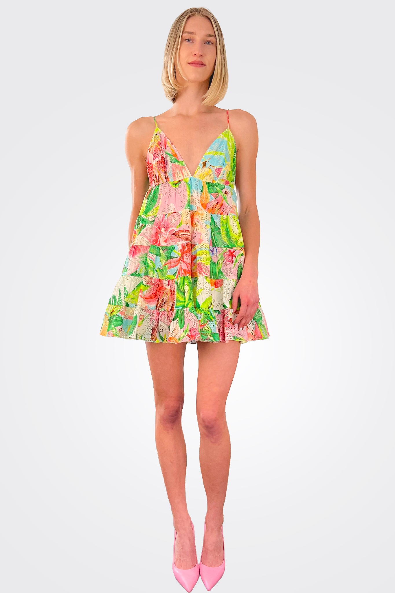 Lora Mini Dress - Hibiscus Print by Rococo Sand | 25 South Boutiques