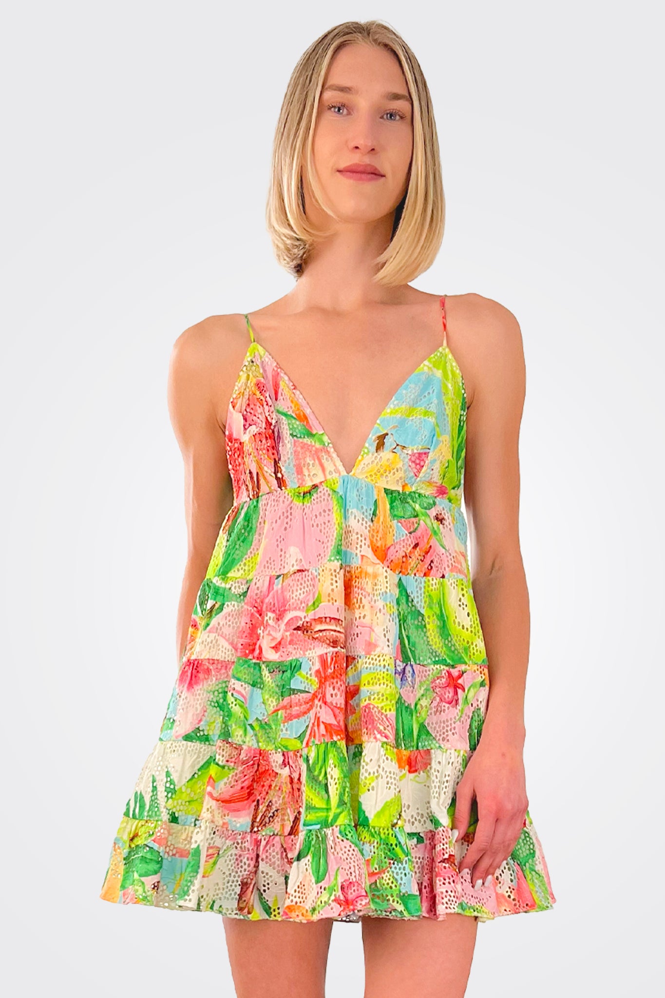 Lora Mini Dress - Hibiscus Print by Rococo Sand — alternate view