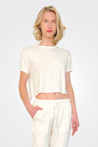 Boxy Crop Tee - Macadamia by Bobi | 25 South Boutiques