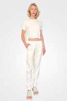 Boxy Crop Tee - Macadamia by Bobi — alternate view