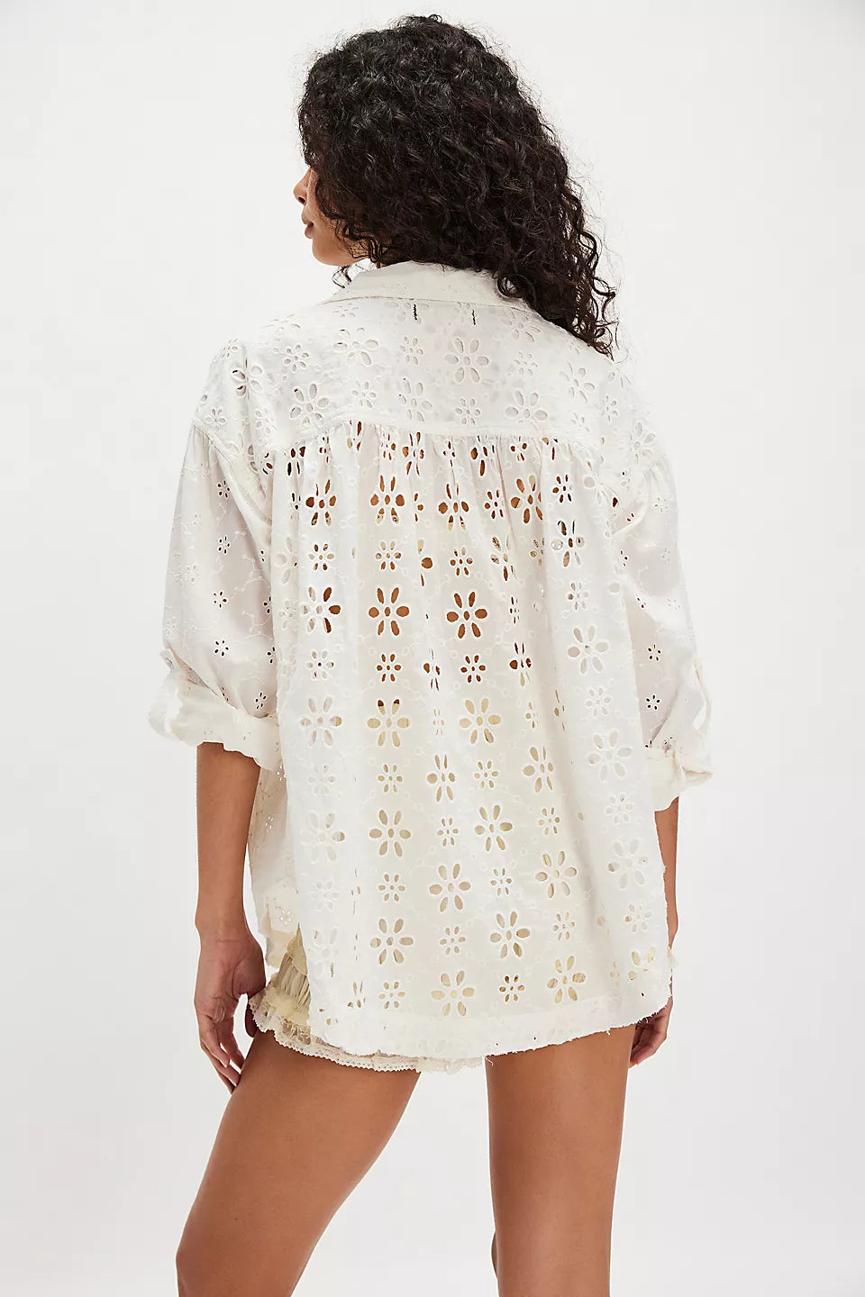 Mae Eyelight Shirt - Ecru Wash by Free People — alternate view
