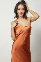 Makena Midi Dress - Rust by Line & Dot — view 3