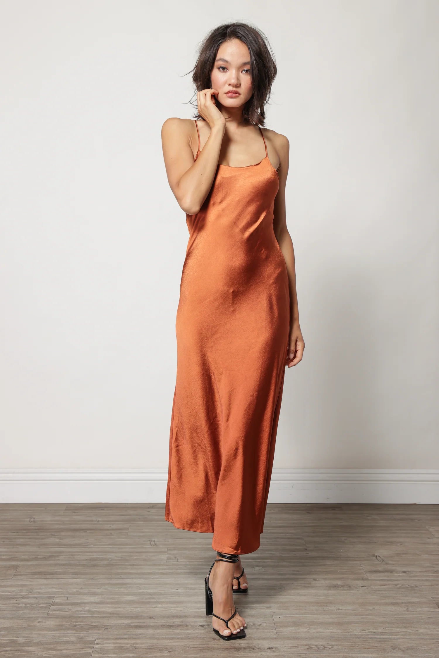 Makena Midi Dress - Rust by Line & Dot | 25 South Boutiques
