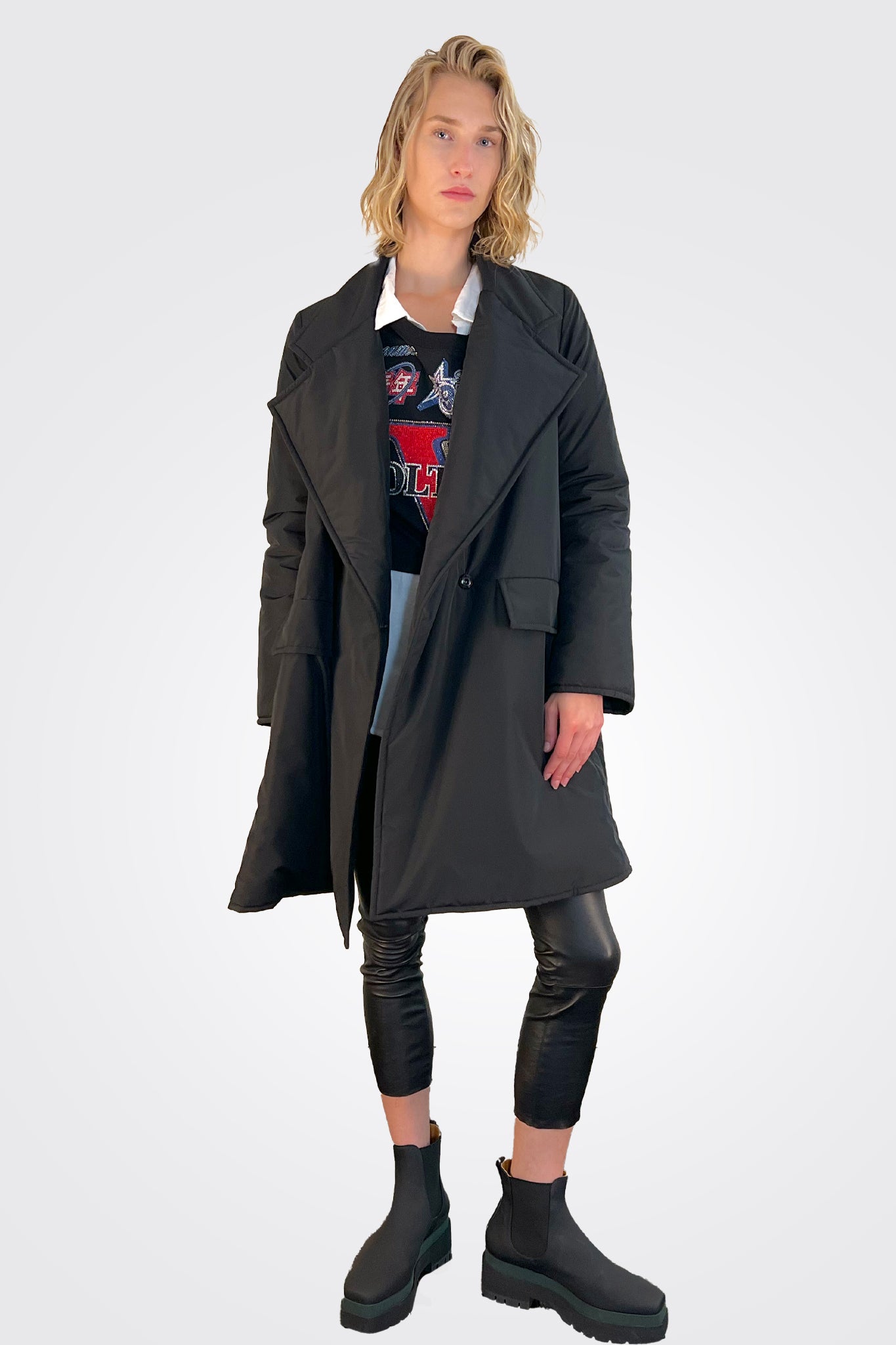 Oversized Jacket - Nero by Malloni — view 3
