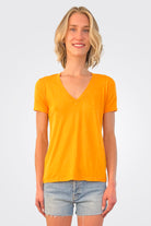 Relaxed V Neck Tee - Mango by Monrow | 25 South Boutiques