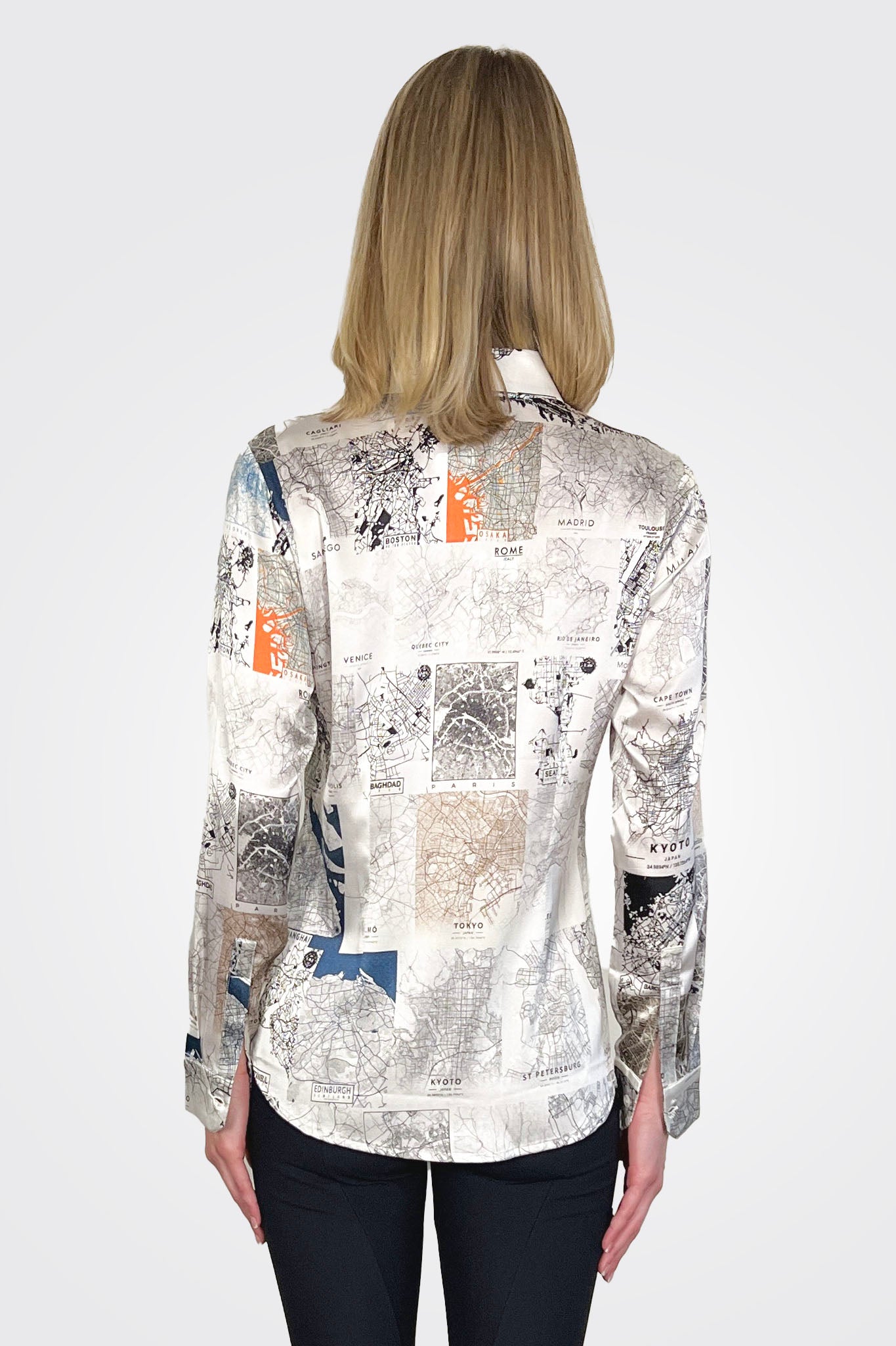 Safari Fitted Blouse - Maps by Unbreakable Evolution — alternate view
