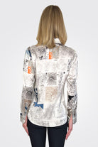 Safari Fitted Blouse - Maps by Unbreakable Evolution — alternate view
