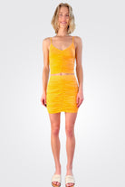 V Neck Shirred Cami - Marigold by Bobi — view 3