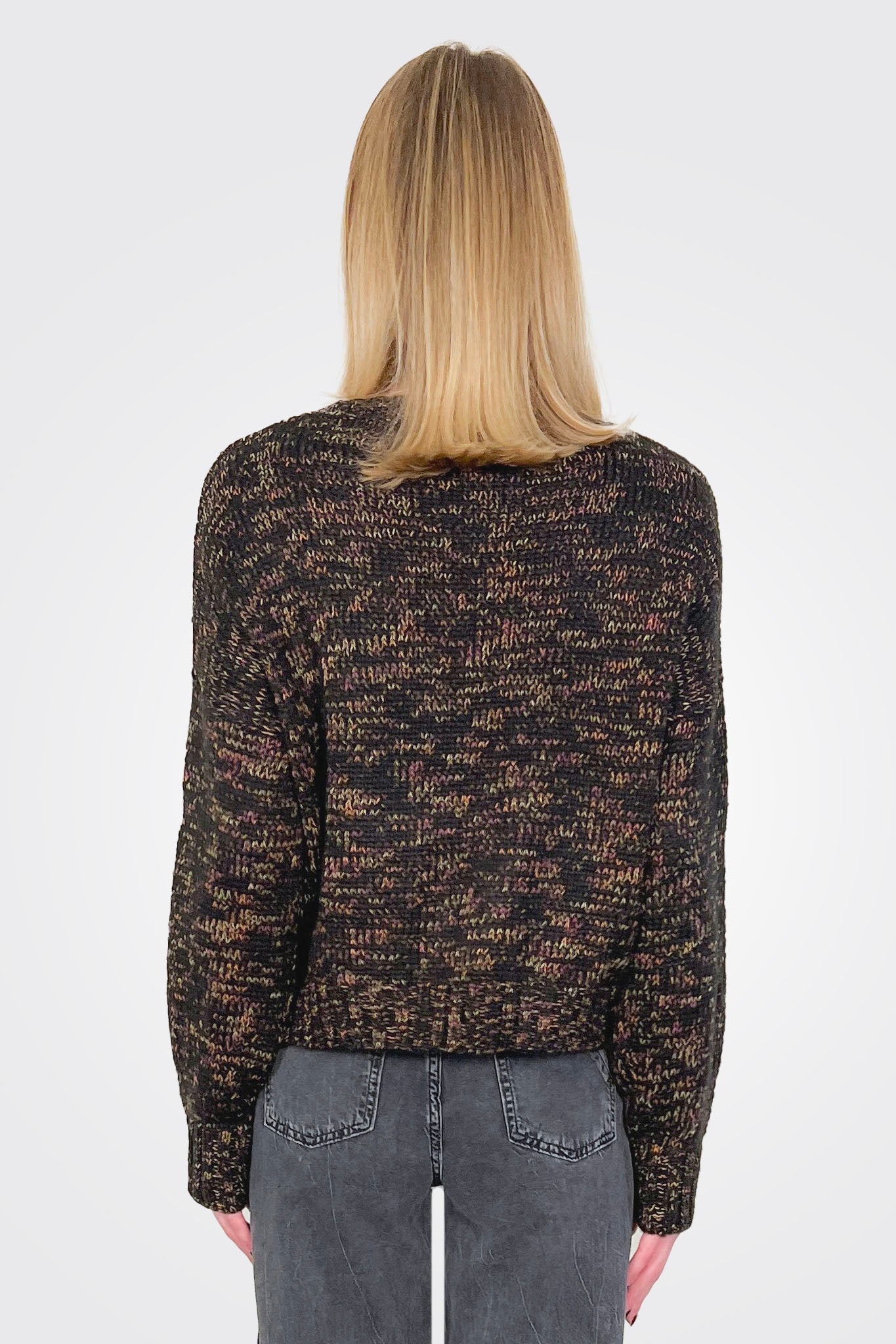 Josef Marled Chunky Crew - Black Marl by Wooden Ships — alternate view