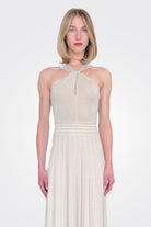 Twist Neckline Dress - Marmo by D. Exterior — alternate view