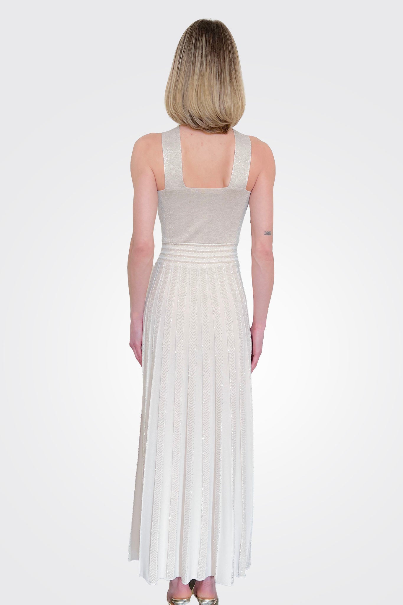 Twist Neckline Dress - Marmo by D. Exterior — view 3