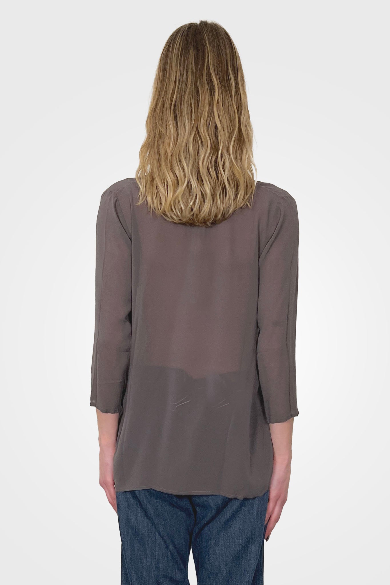 Sheer Tie Neck Blouse - Marten by Private 0204 — view 3