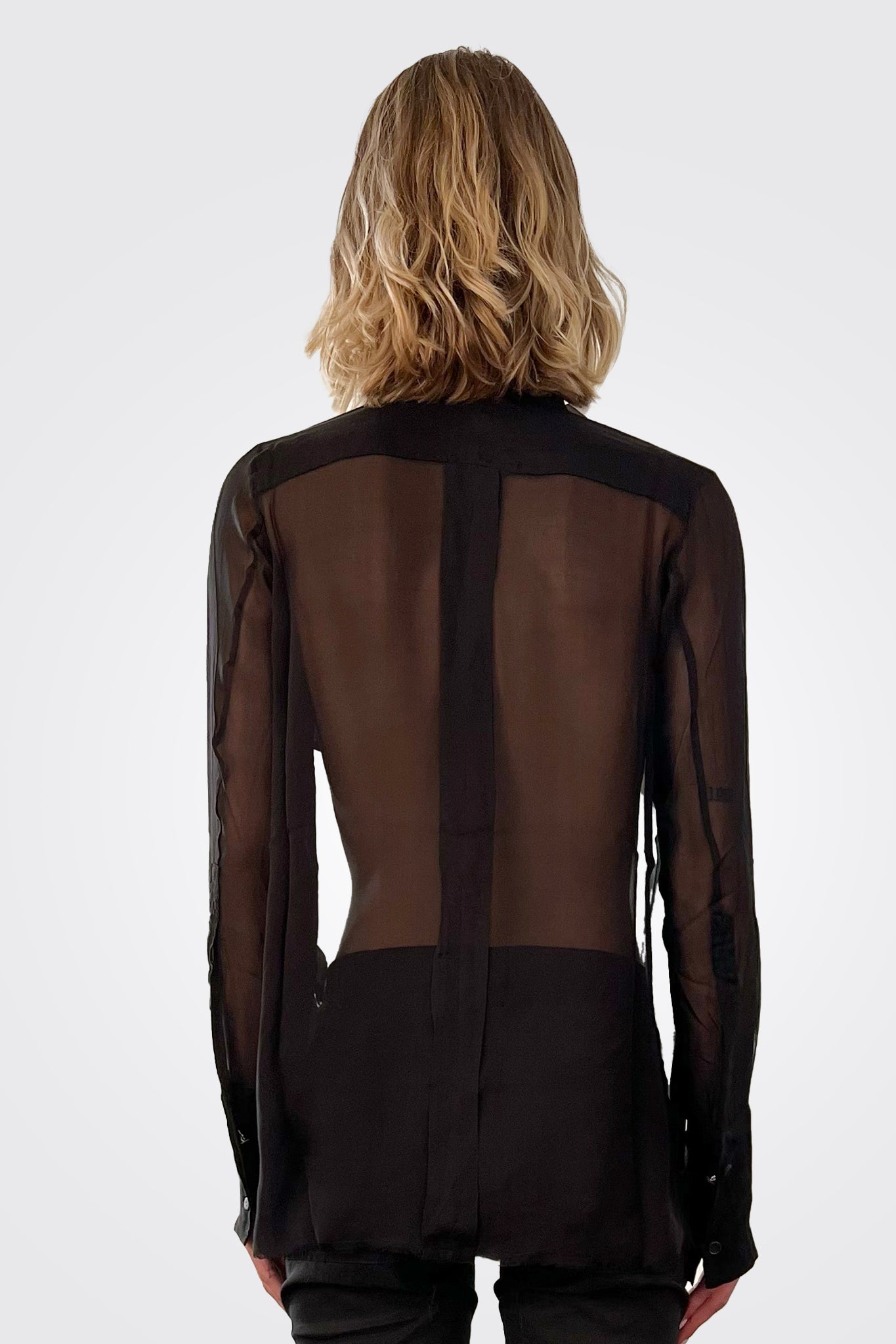 Camicia Chi Shirt - Black by Masnada — alternate view