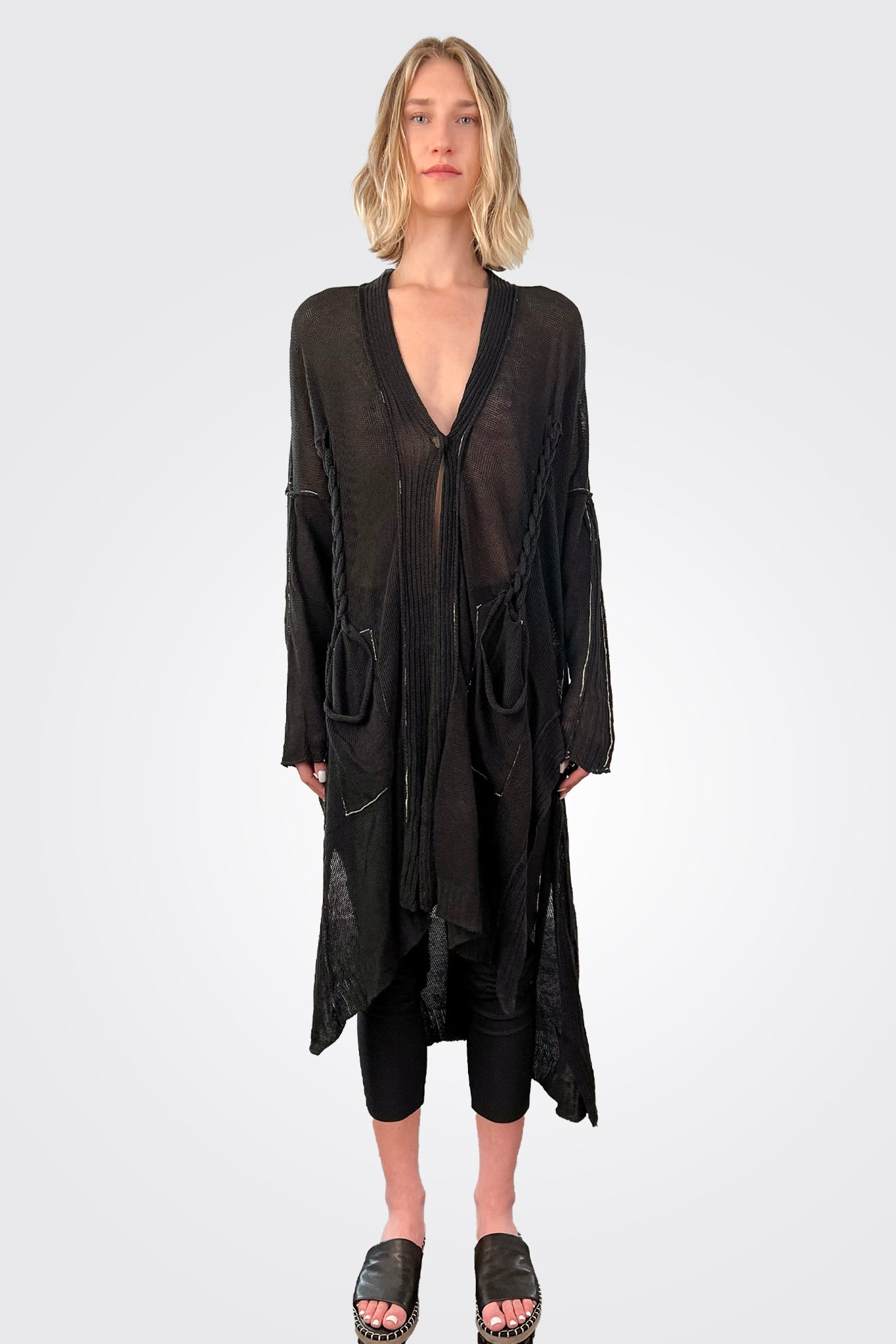 Ant Long Cardigan - Black by Masnada | 25 South Boutiques