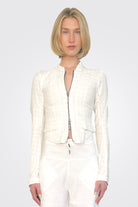 Zip Bar Jacket - Chalk by Masnada | 25 South Boutiques