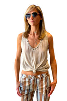 V Neck Tank - Grey by Masons | 25 South Boutiques