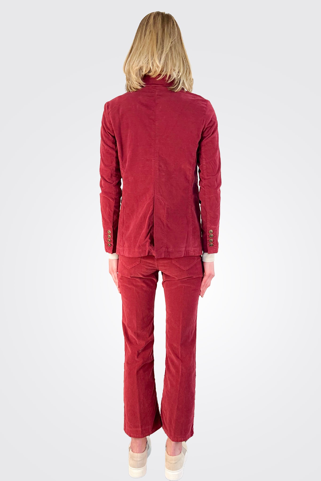 Olivia Velvet Trousers - Ruby by Masons — view 3