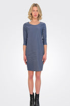 Crewneck 3/4 Sleeve Dress - Midnight Blue by Sarah Pacini | 25 South Boutiques