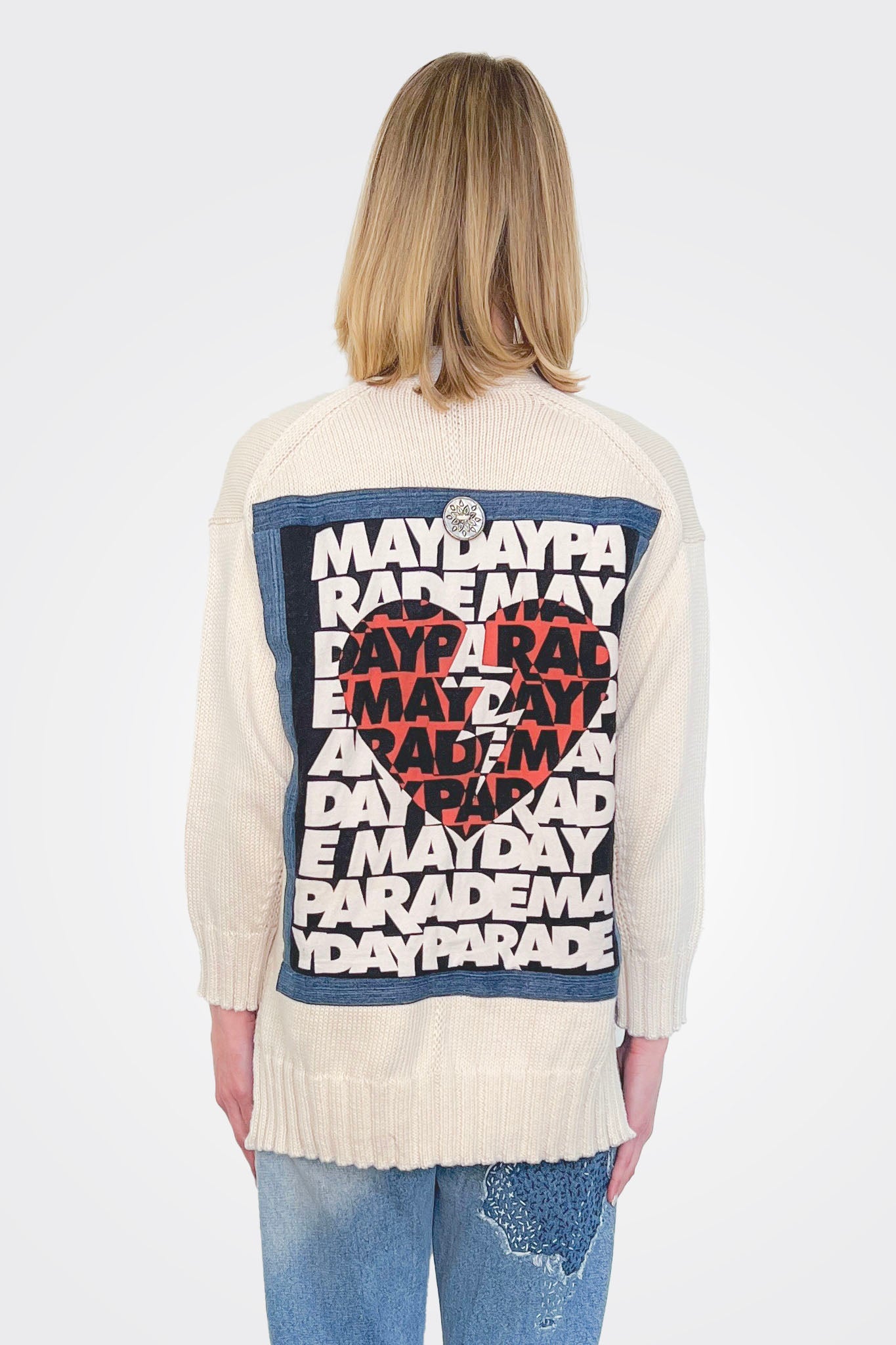 Rockstar Mayday Parade Cardigan - Cream by Shannon Passero — alternate view