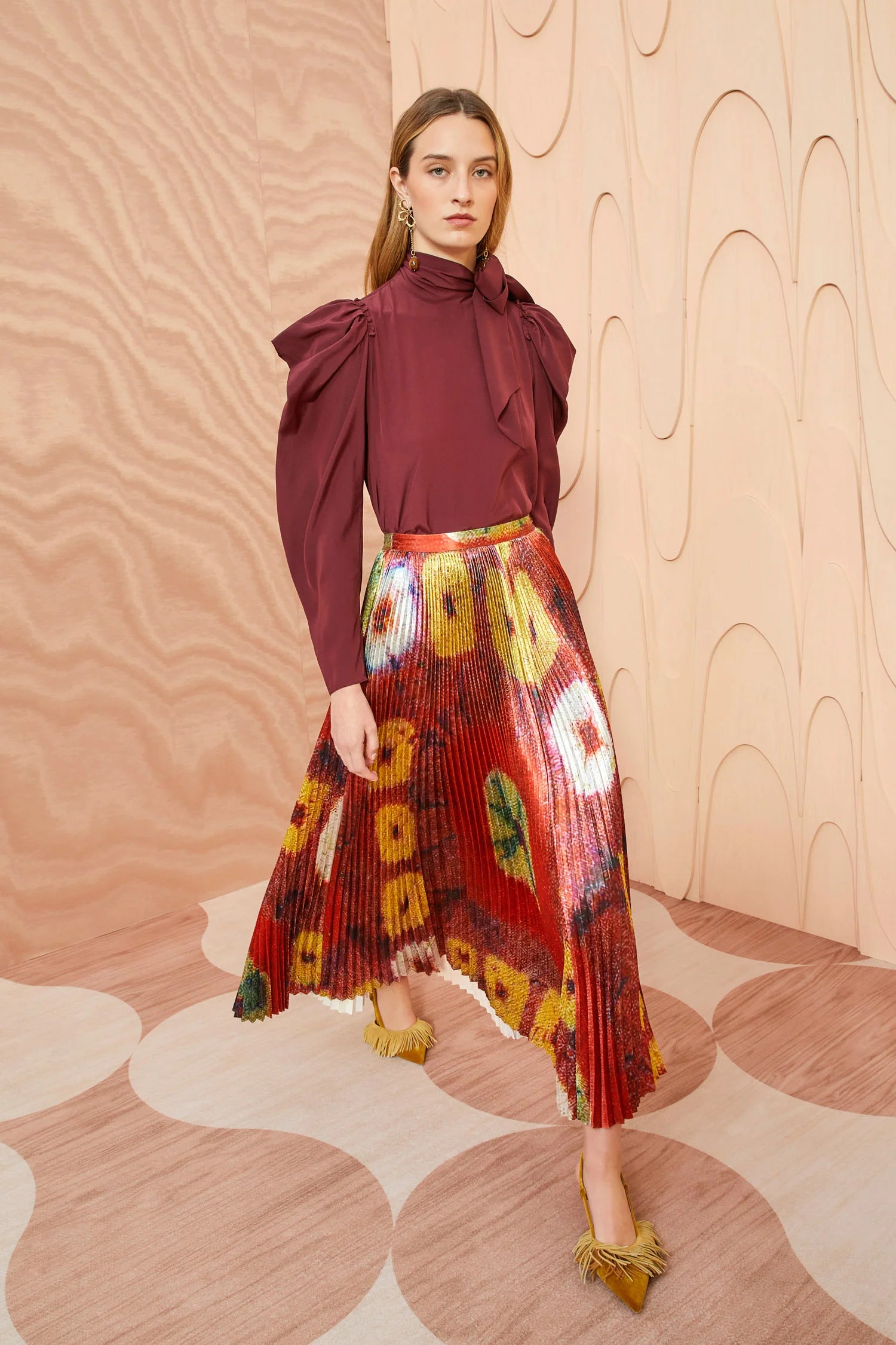Rami Skirt - Medallion Red by Ulla Johnson | 25 South Boutiques
