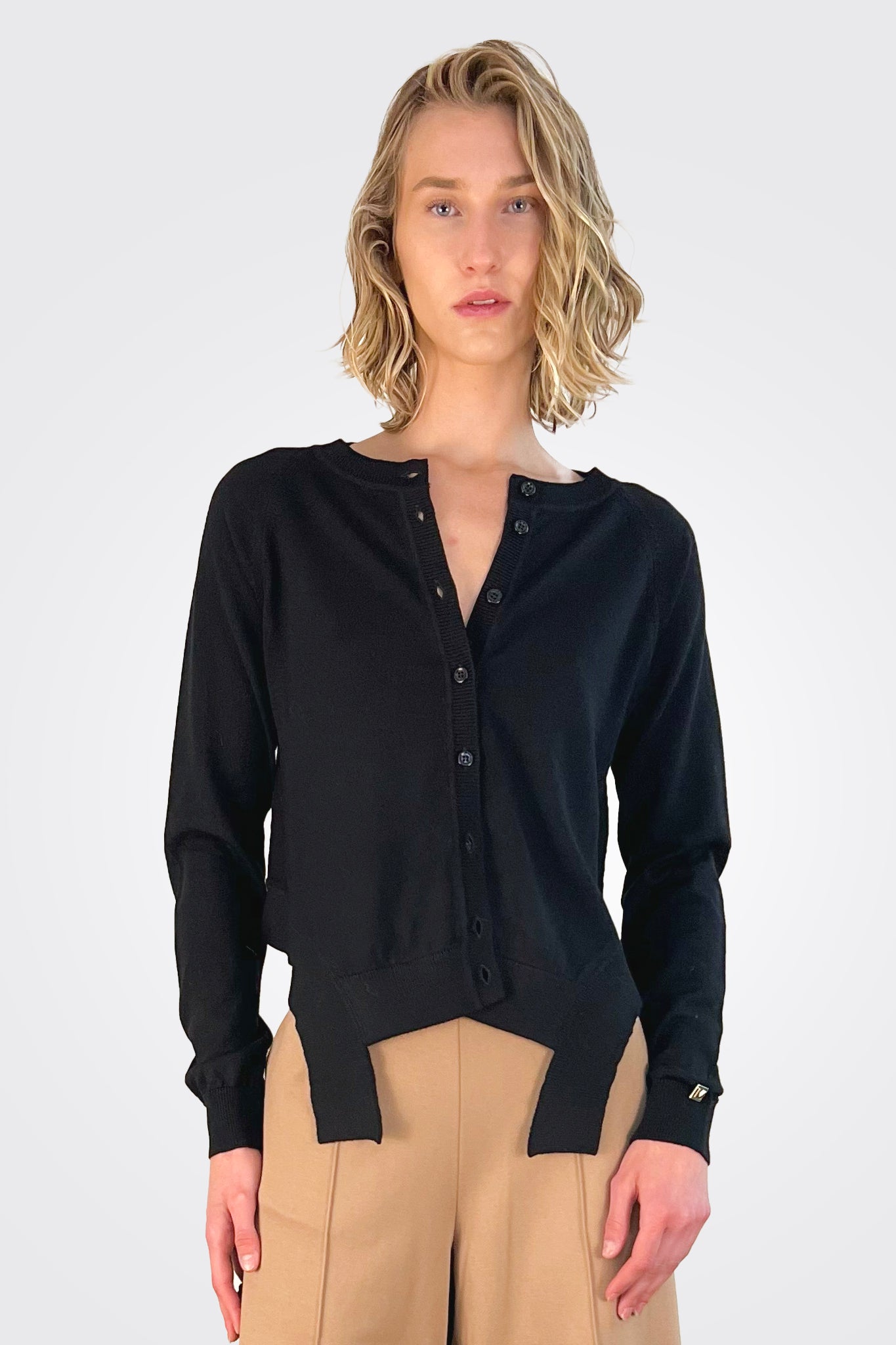 Hem Detail Jacket - Black by MeiMeij — alternate view