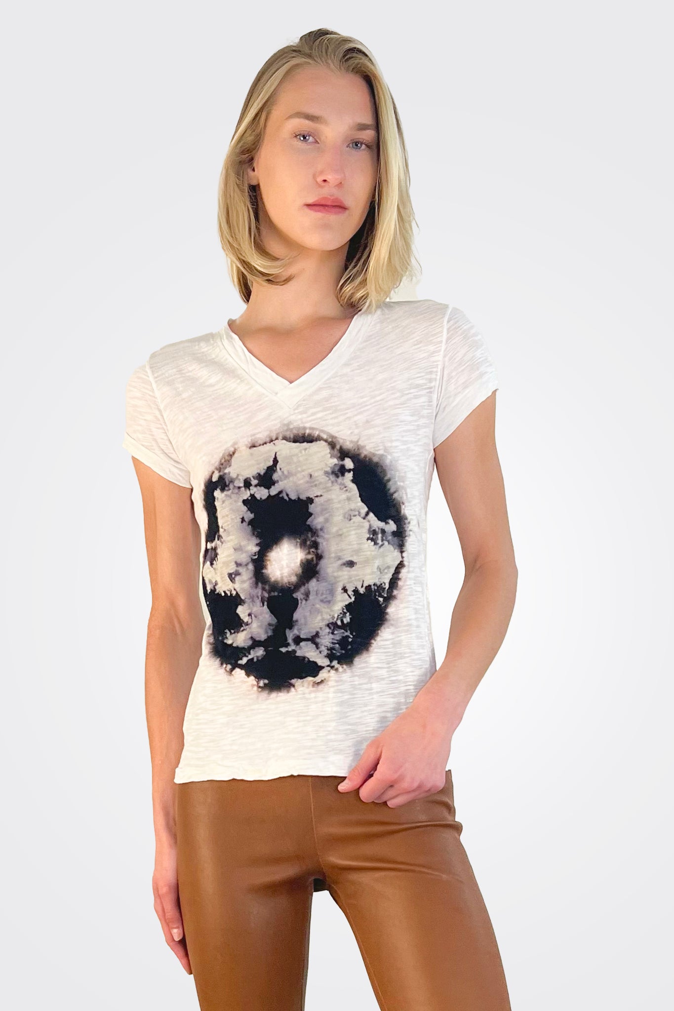 V Neck Short Sleeve Top - Meteor by Gilda Midani | 25 South Boutiques