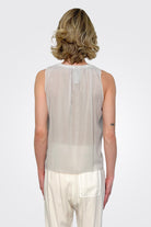 Silk Georgette Top - Mirage Grey by Kristensen — alternate view