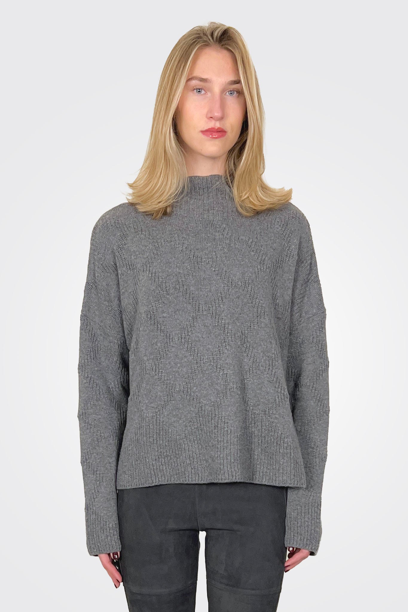 Marta Knit Sweater - Medium Grey Melange by Liviana Conti | 25 South Boutiques