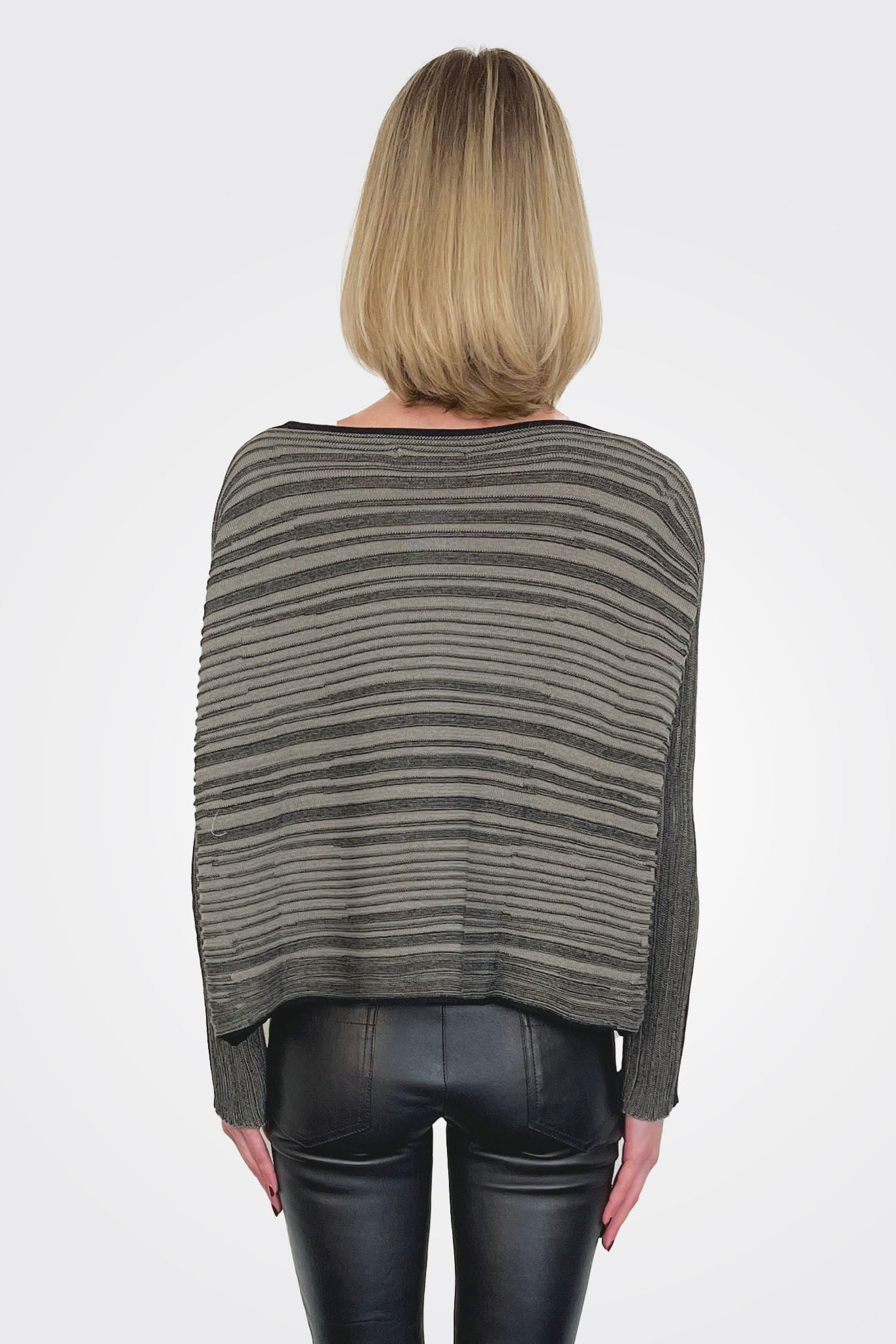 Striped Sweater - Black Storm by Matthildur — alternate view