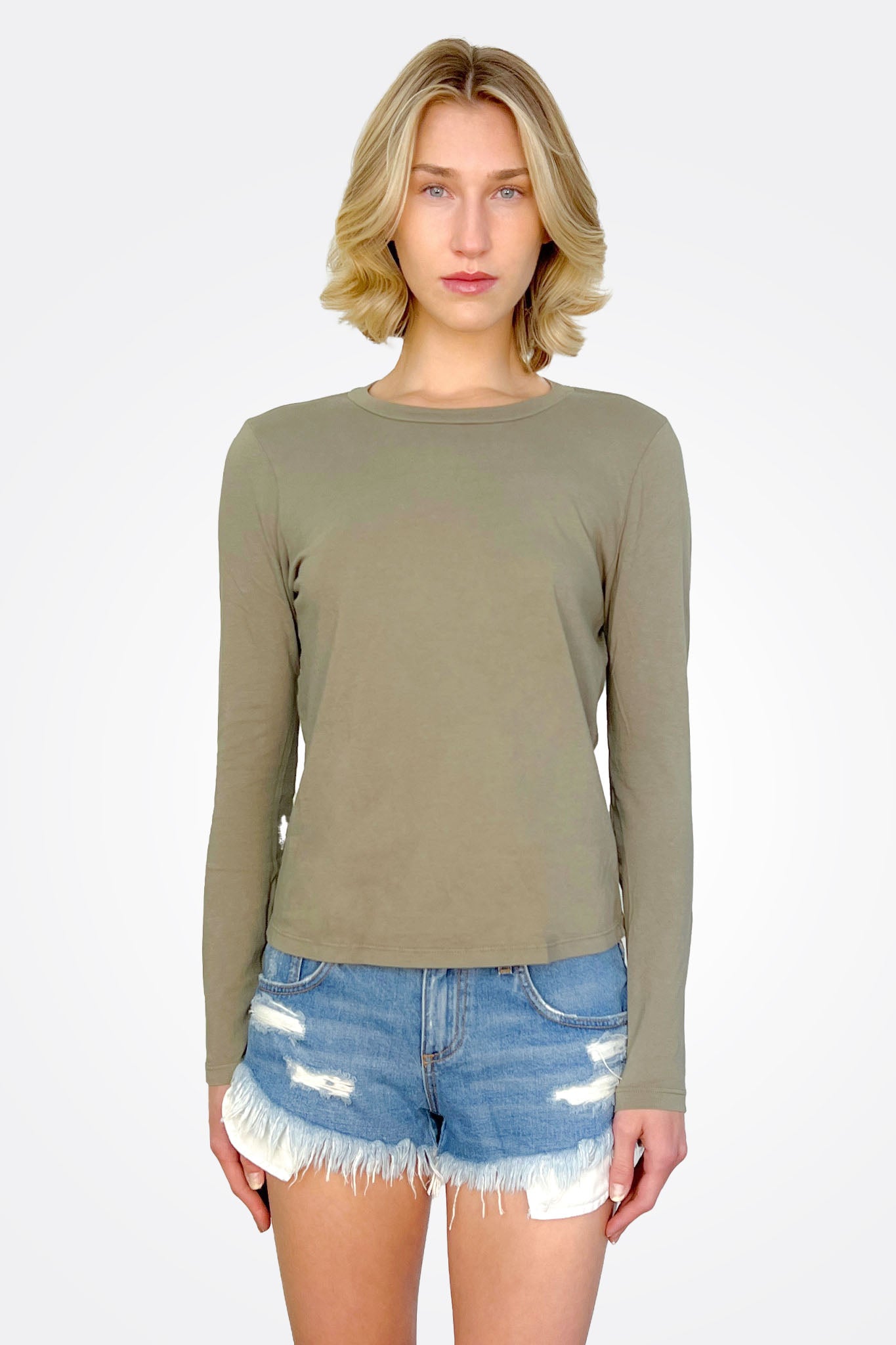 Clarissa Long Sleeve Top - Olive by Michael Stars | 25 South Boutiques