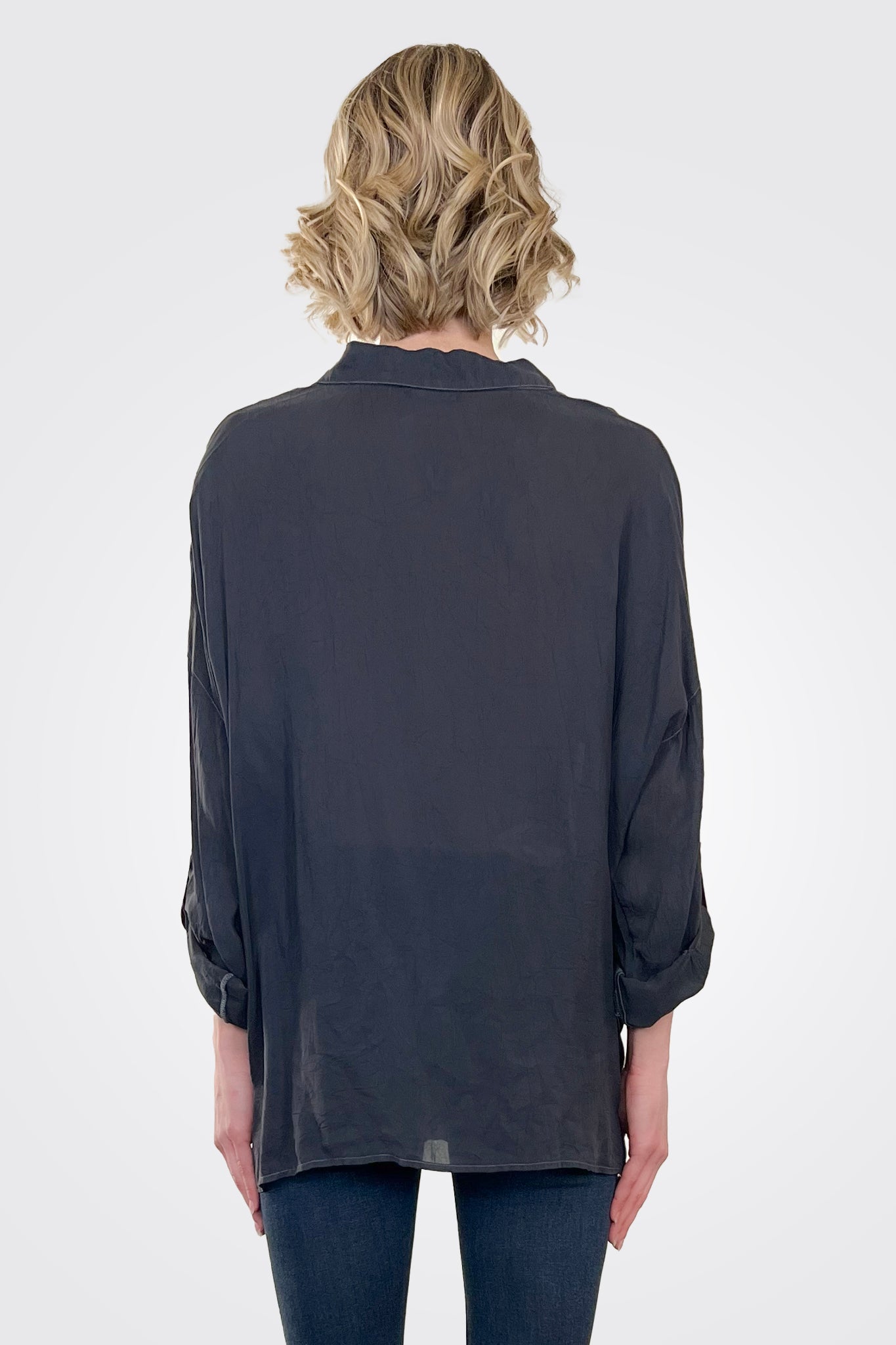 Cargo Pocket Tie Front Top - Midnight by Maven West — alternate view
