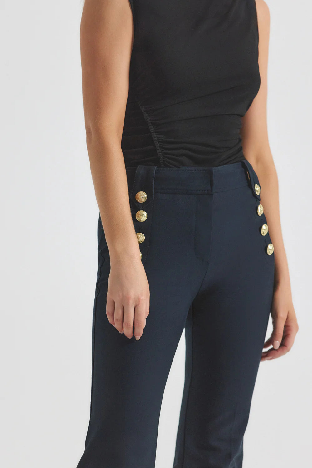 Robertson Flare Trousers - Midnight by Derek Lam — view 3