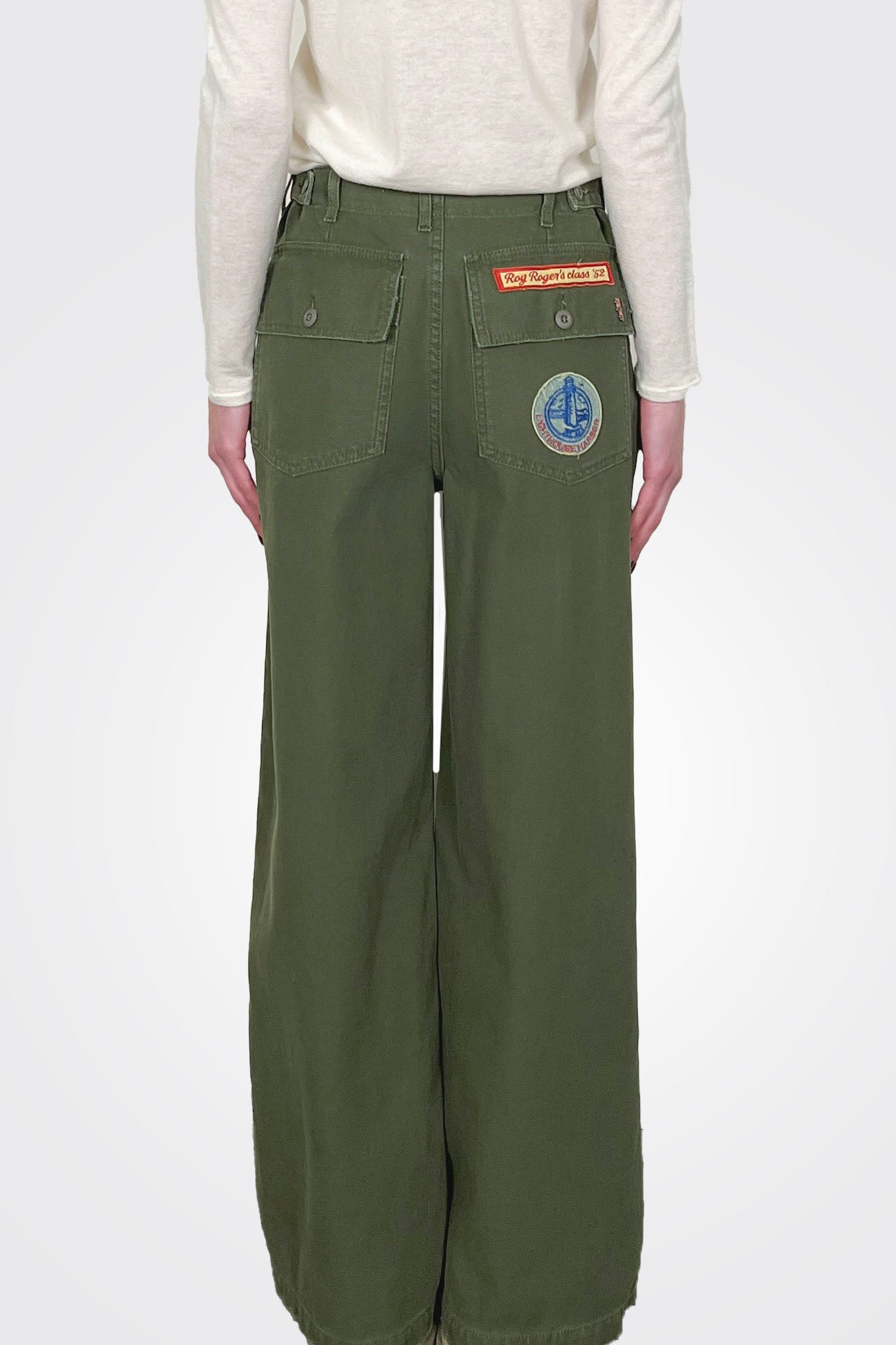 Wide Leg Embroidered Trouser - Field by Roy Rogers — view 3