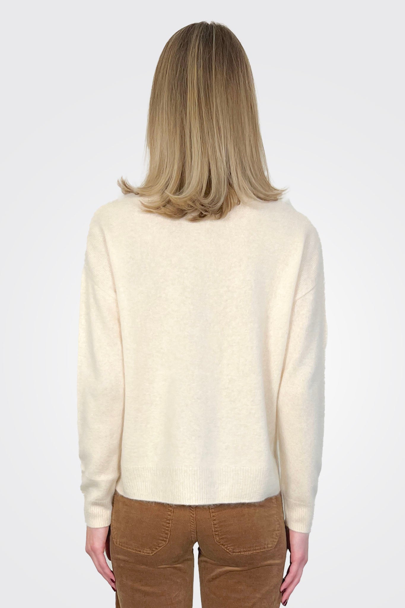 Ultra Soft Long Sleeve Crewneck - Milk by Majestic — alternate view